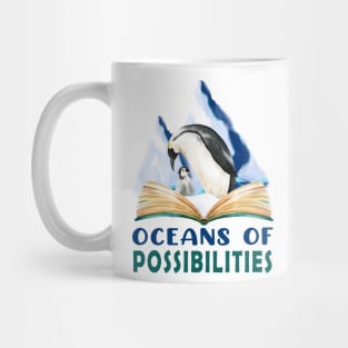 oceans of possibilities reading penguin Mug